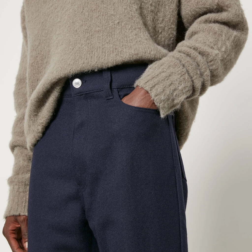 AMI Paris Wool Straight-Leg Trousers - XL